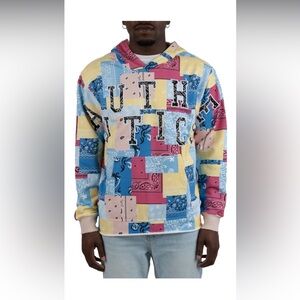 Authentics multicolor block hoodie sweatshirt size 2XL